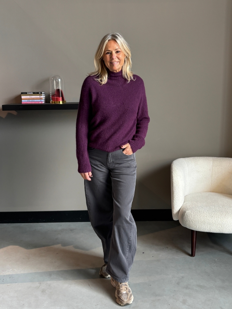 Barrel Jeans met stretch grijs