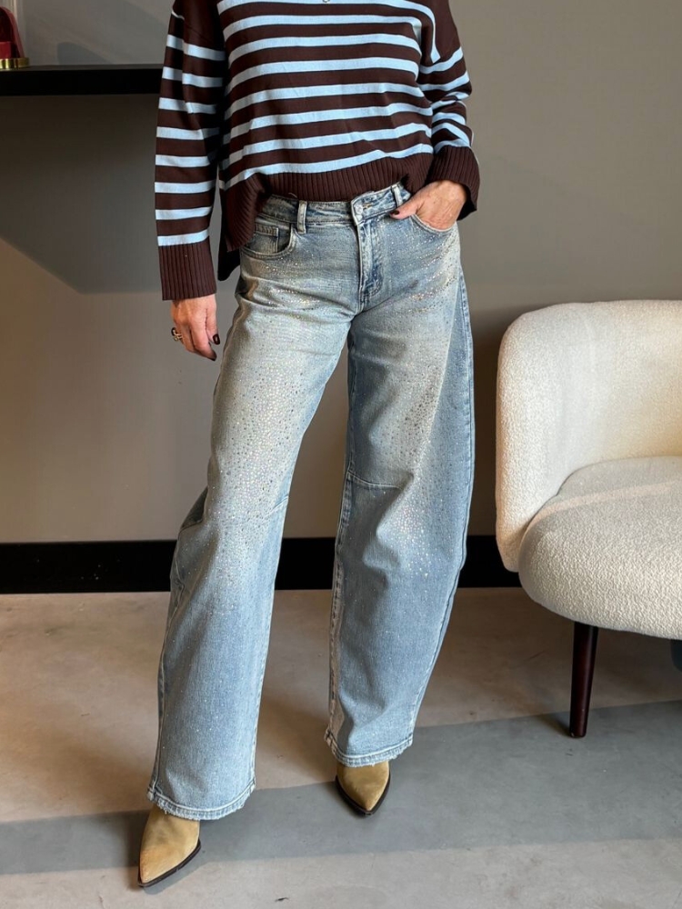 Barrel jeans diamonds