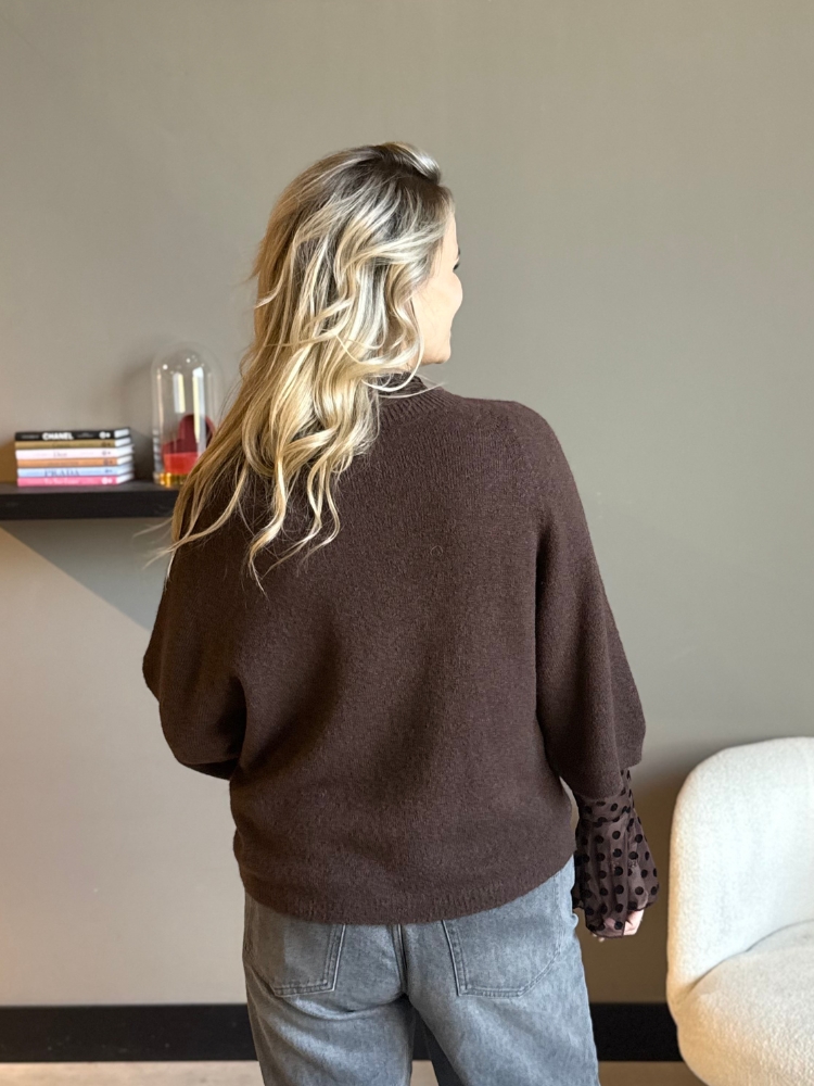 Soft sweater Pien wide bruin - Afbeelding 3