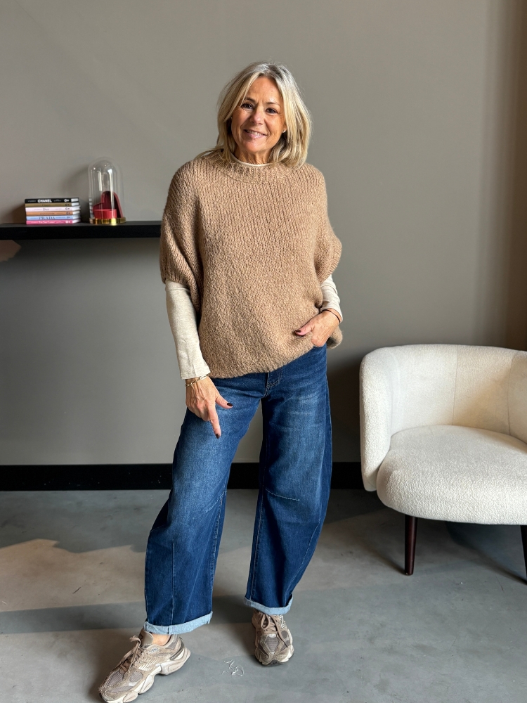 Trui Marlou oversized camel - Afbeelding 3