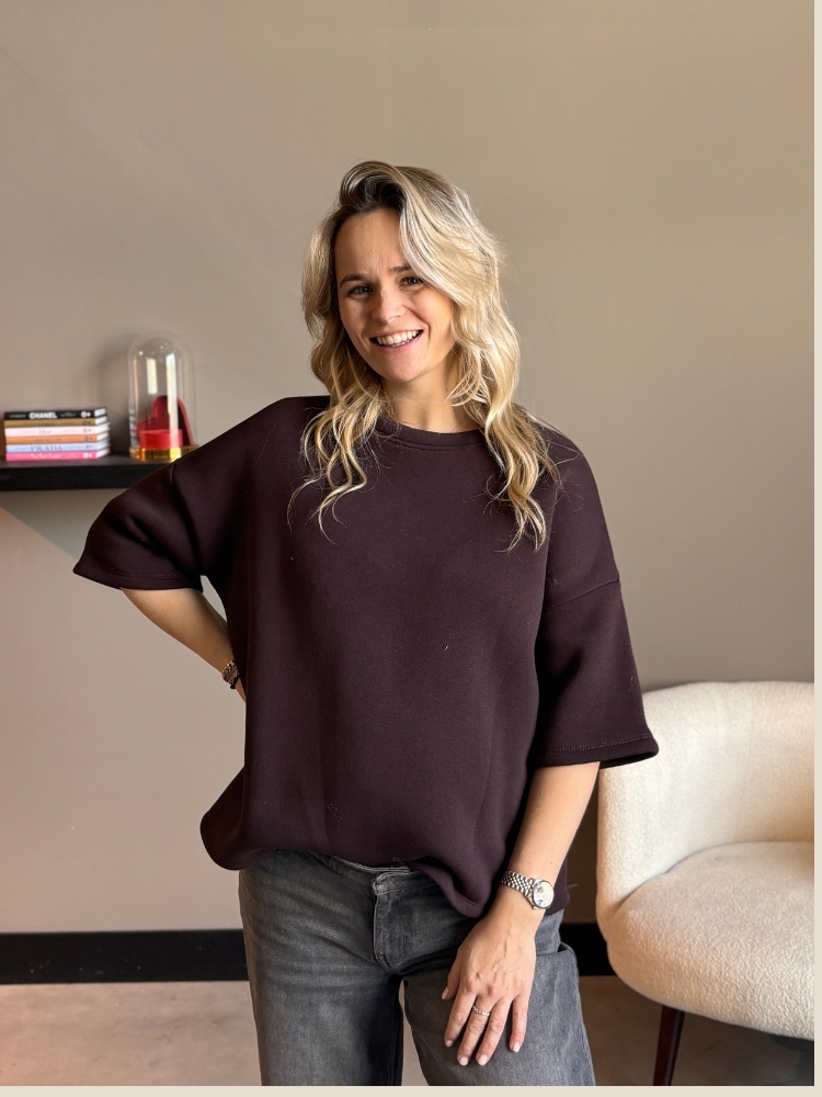 FRENKIE sweater bruin