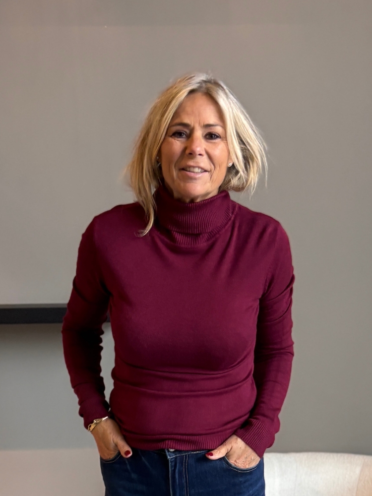 Lange mouw kol basic bordeaux