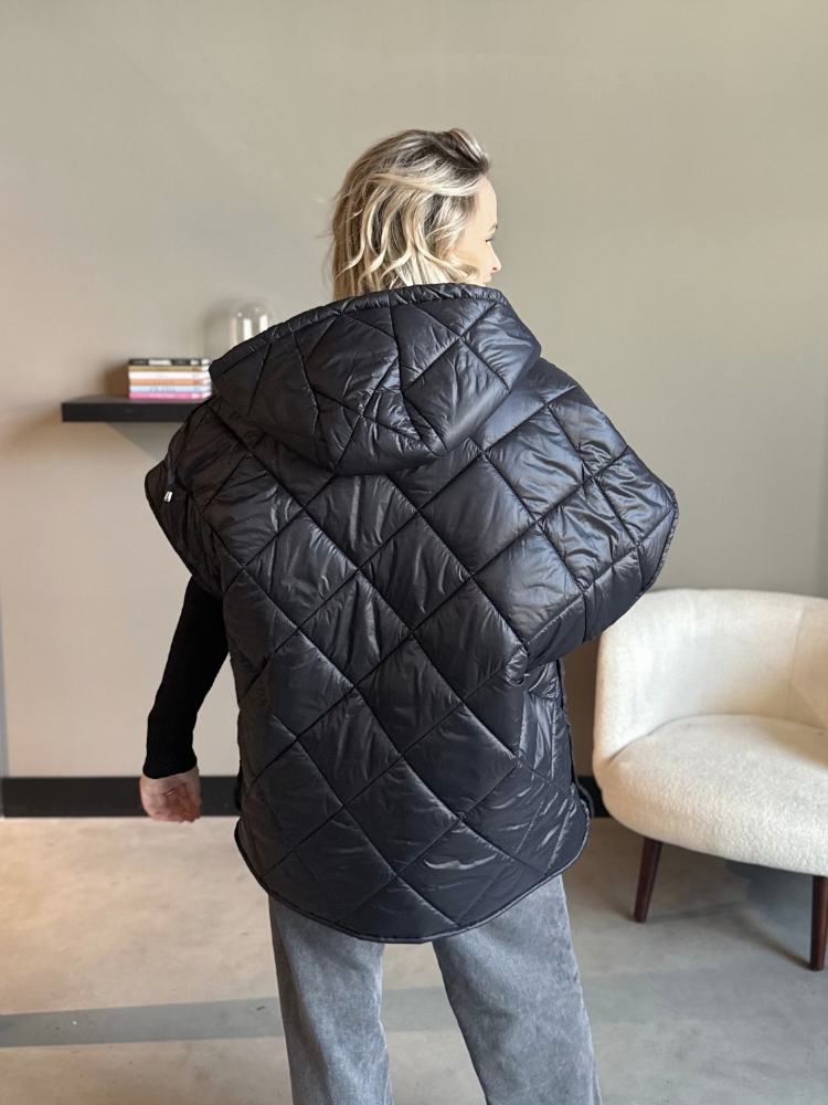 Padded bodywarmer Luna zwart