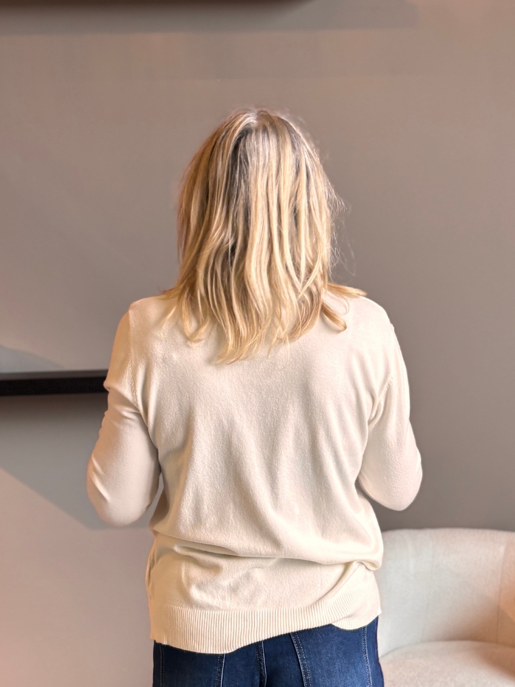 Lange mouw kol wijd wit