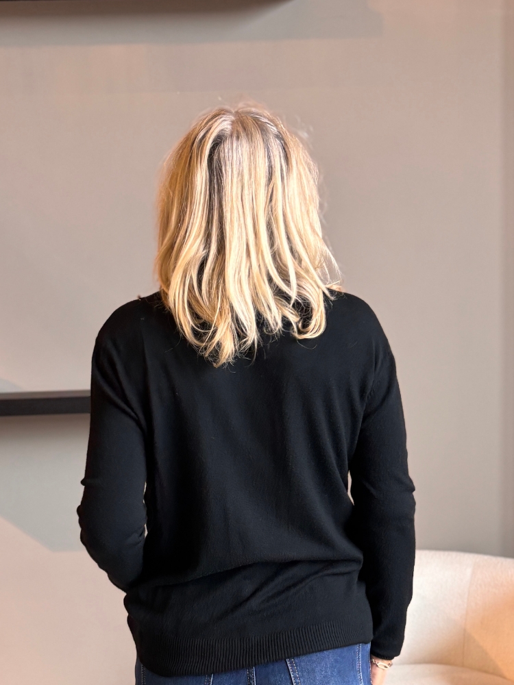 Lange mouw kol wijd zwart