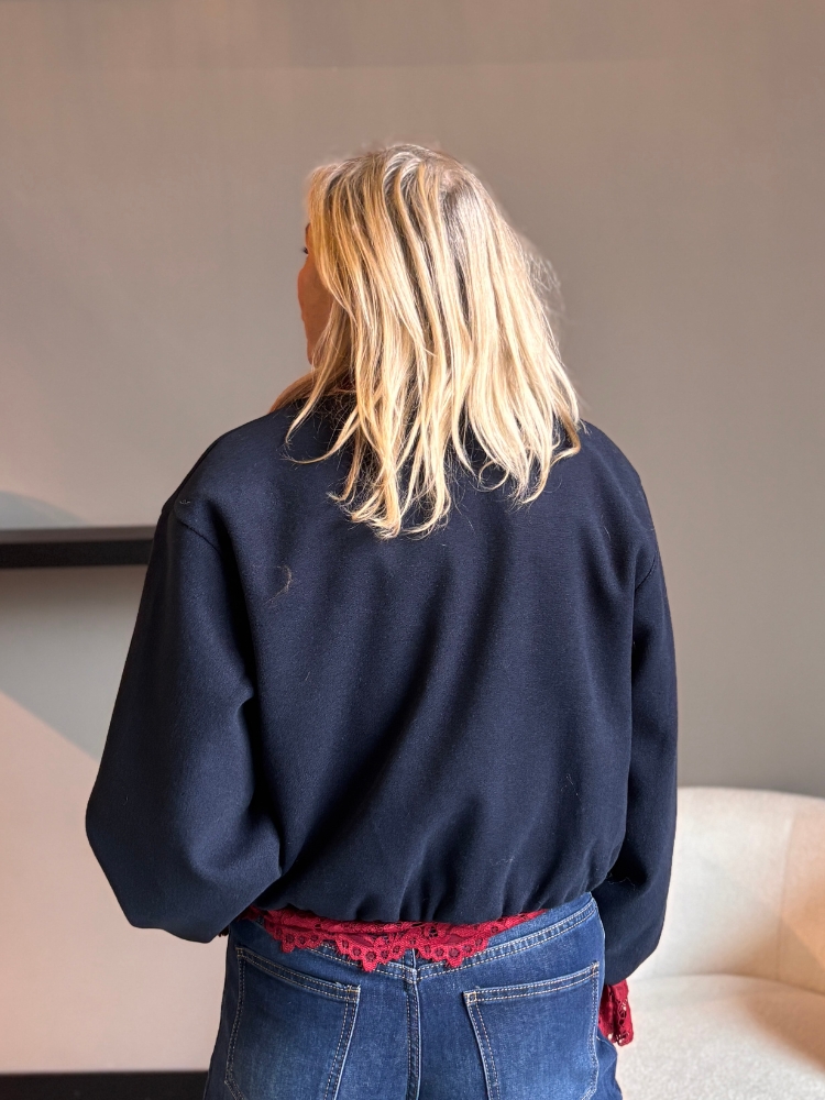 Jasje met rits Mimi navy