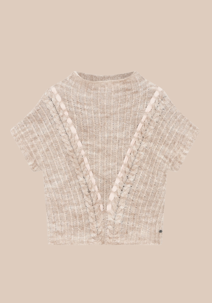 Gustav Coya knit cape zand