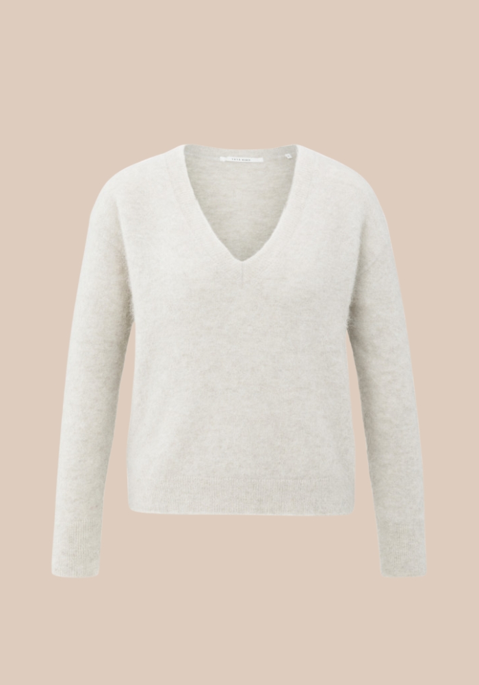 yaya 01-000536-511 Zachte trui met V-hals en lange mouwen