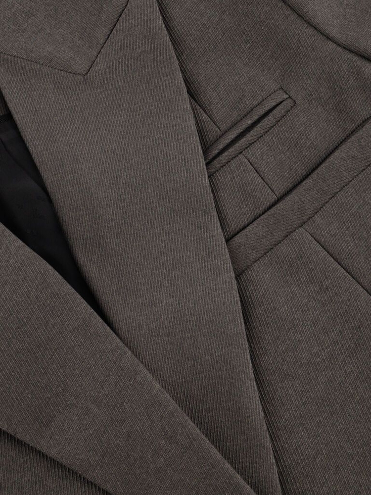 Haute L'Amité Emerald oversize triangle blazer Antraciet