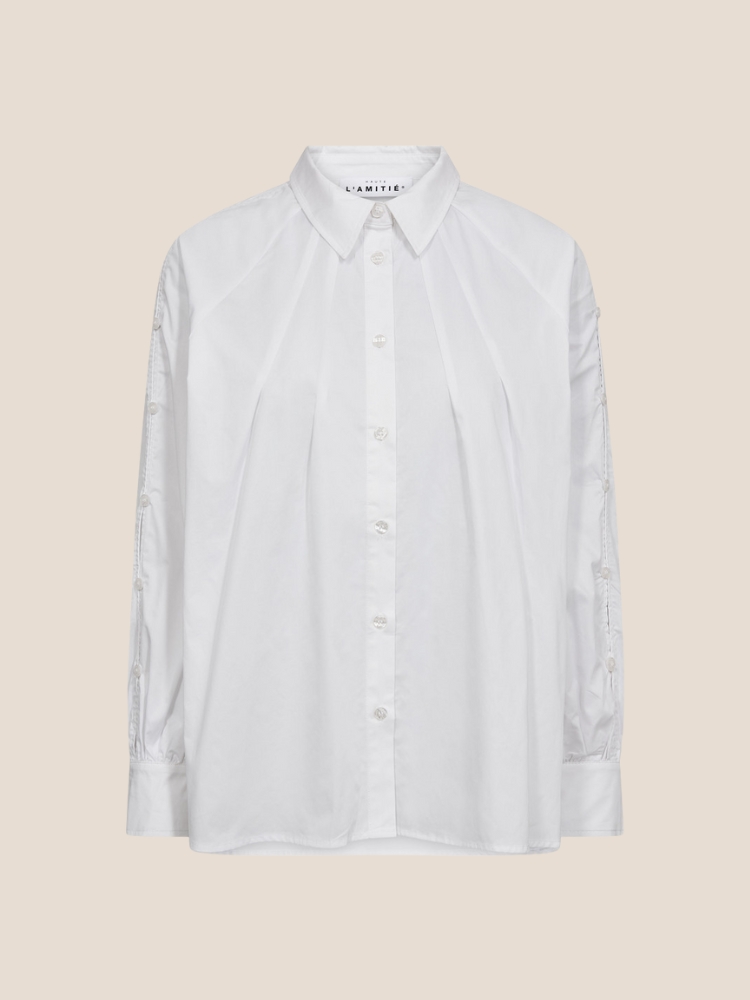Haute L'Amité Ori button deco shirt White