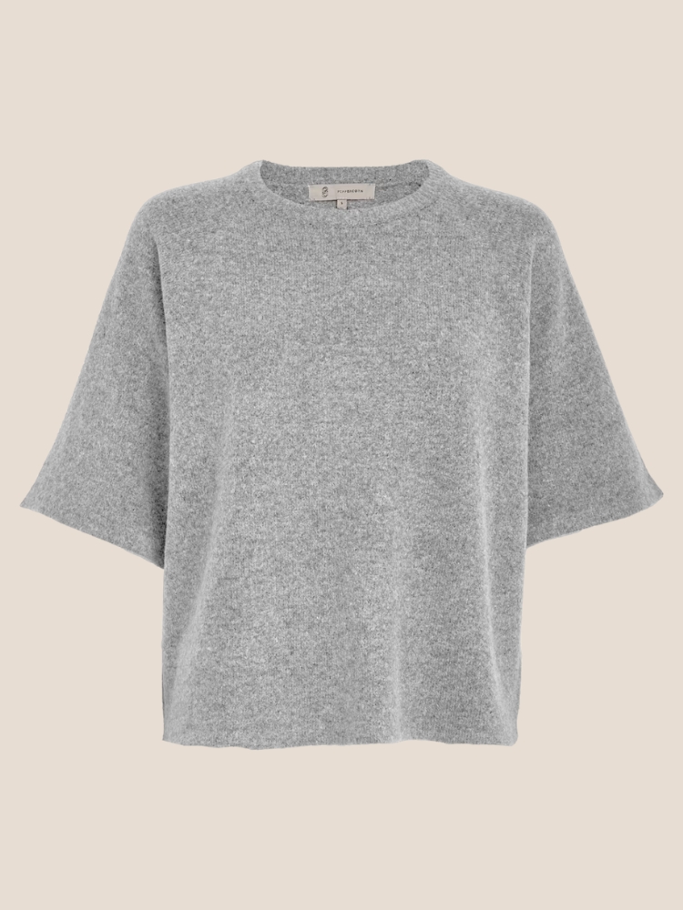 Peppercorn Kate grs knit blouse Light grey melange