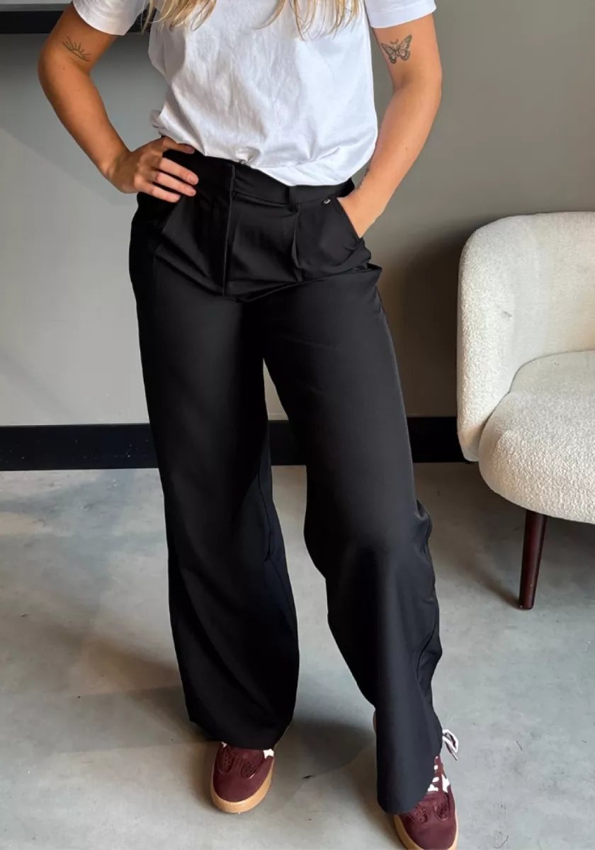 Ambika Pantalon Gris zwart