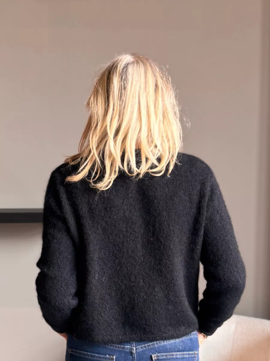 Frenkie Vest met gouden knopen zwart