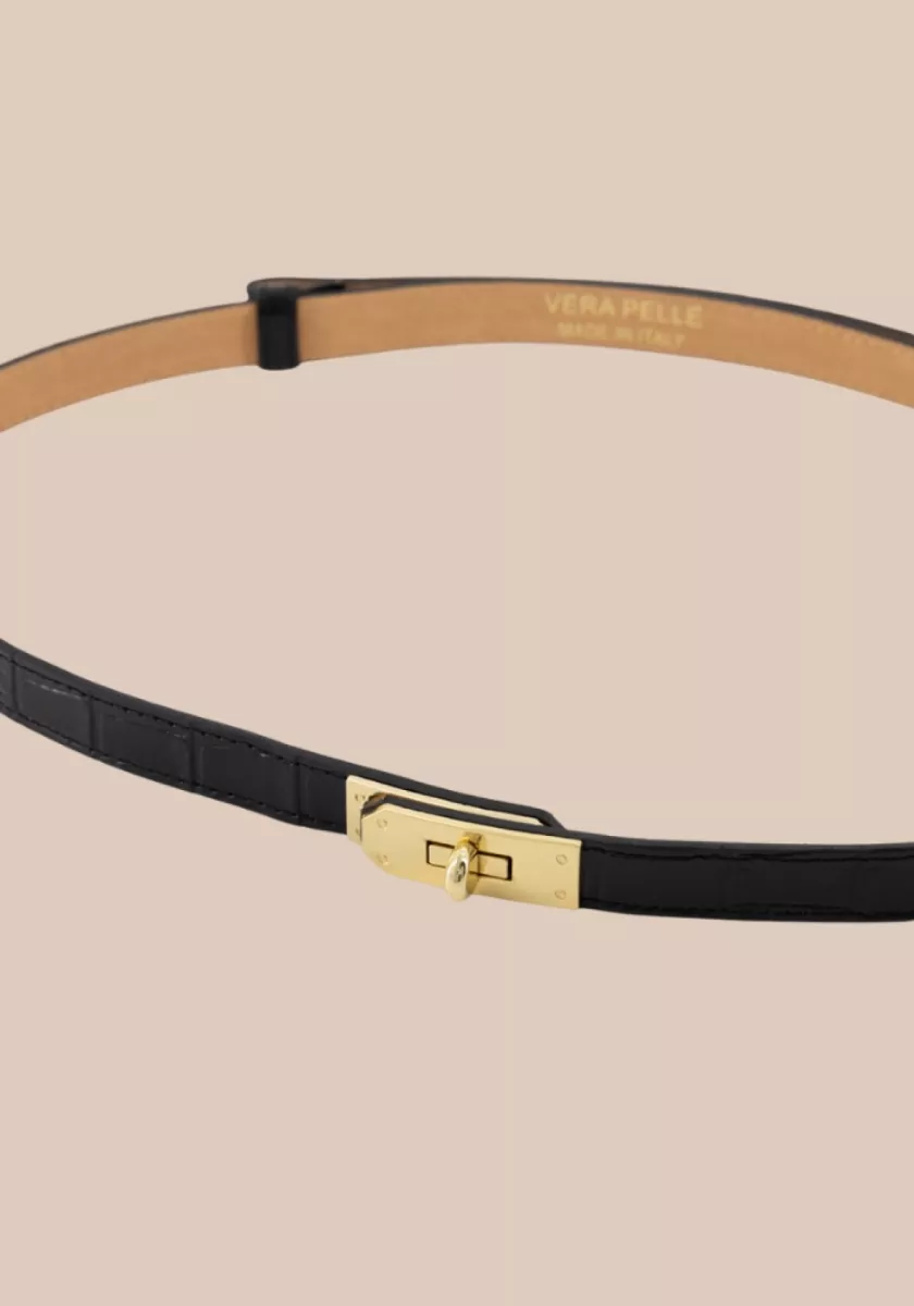 Frenkie garcia riem croco zwart