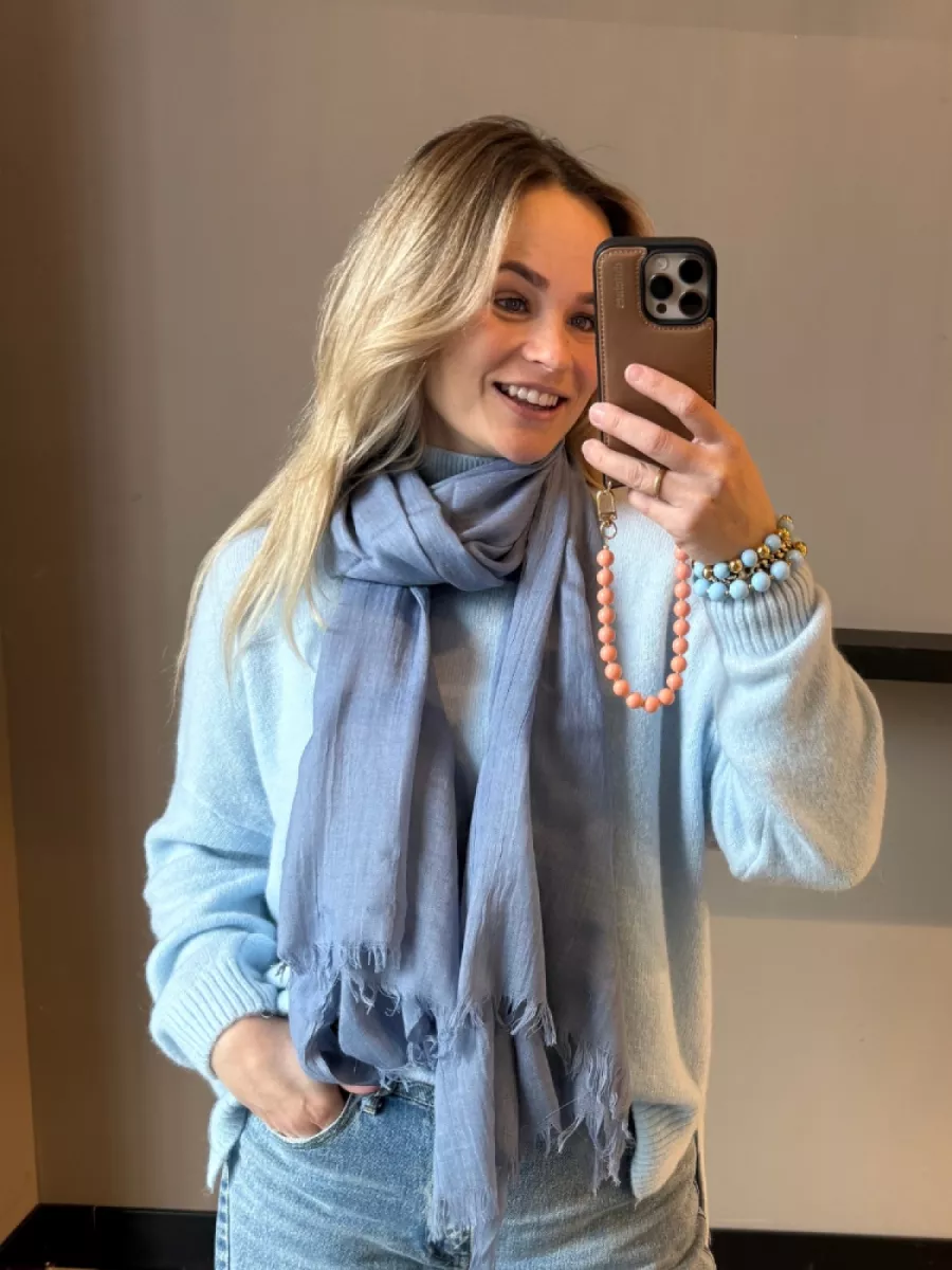 Frenkie Frenkie Sjaal Eef jeansblauw