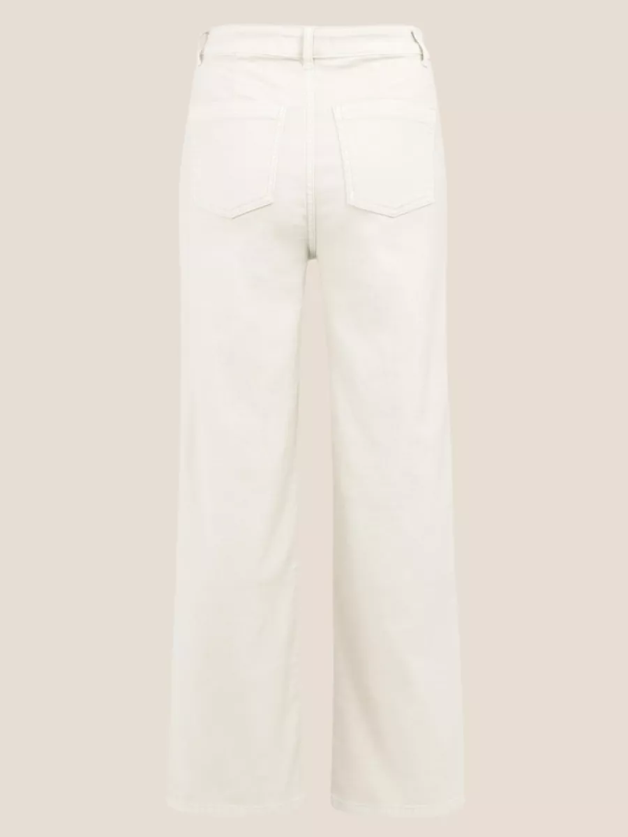 YaYa YAYA 01-301236-601 Cargobroek met rechte pijpen en opgestikte zakken Oxford tan brown
