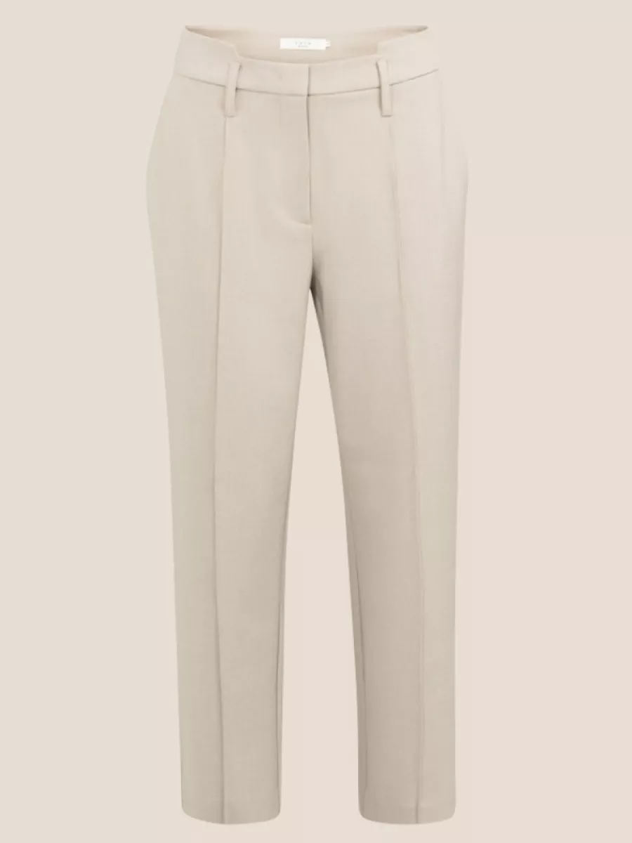 YaYa YAYA 01-301239-601 Geweven broek met rechte pijpen Oxford tan brown