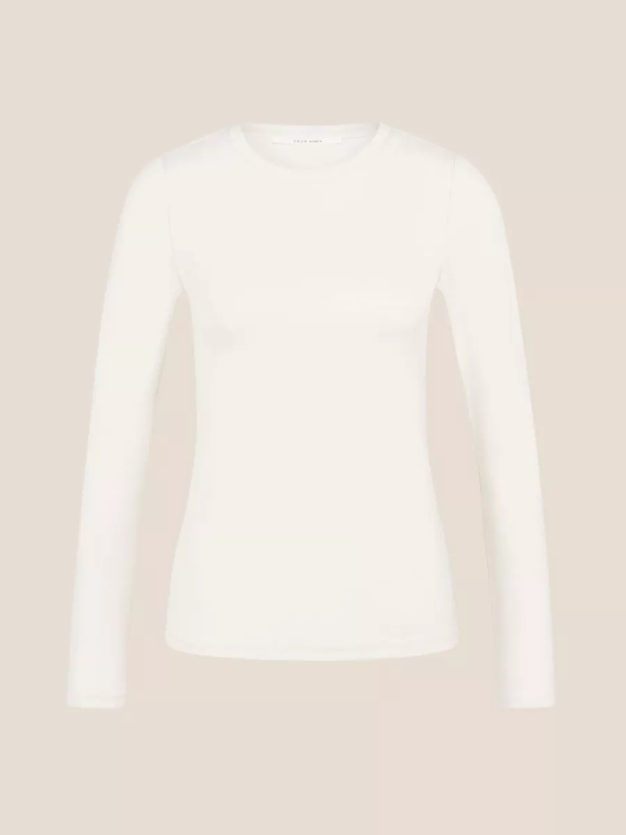 YaYa YAYA 01-719040-601 Longsleeve shirt van stevig katoen Birch beige