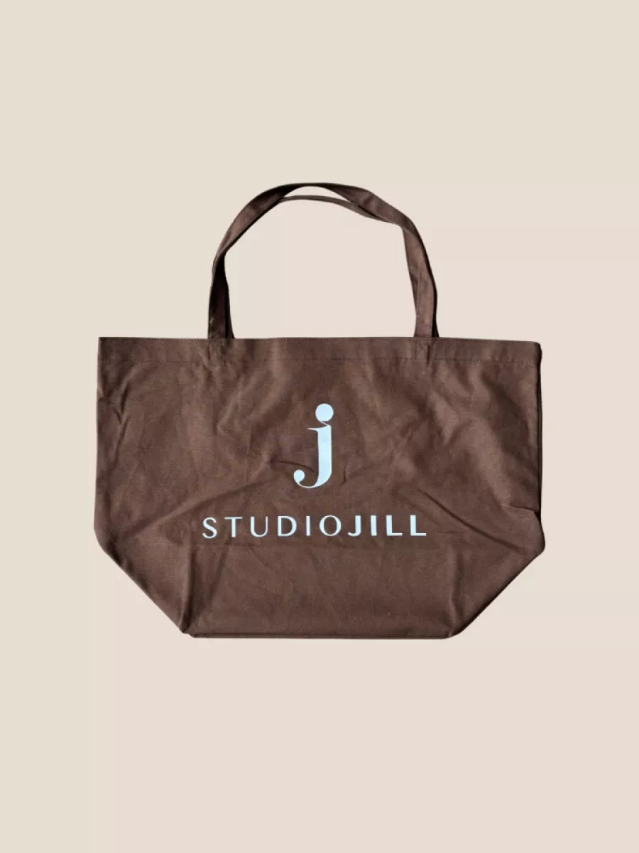 By Jill Canvas tas Studio Jill Bruin/Licht blauw