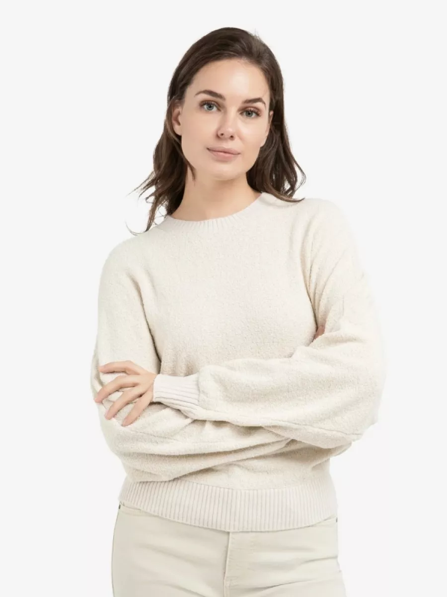 YaYa YAYA 01-000554-602 Bouclé trui met vleermuismouwen Kit beige