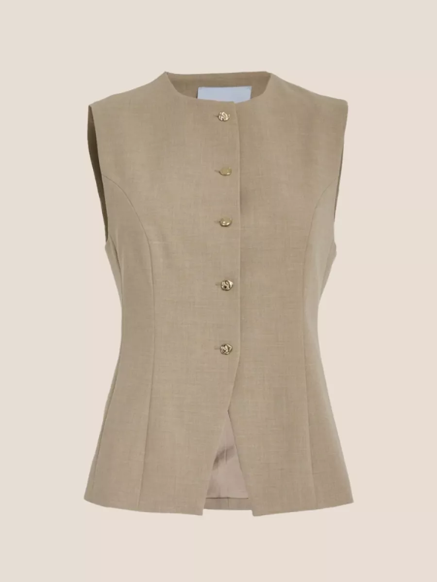 Minus Minus Famey vest Sand Gray