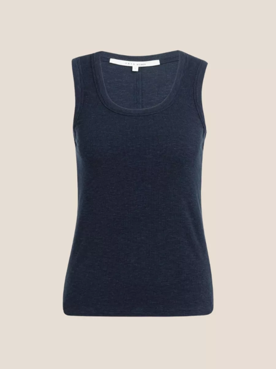 YaYa YAYA 01-729051-603 Geribd singlet Navy Blazer Blue
