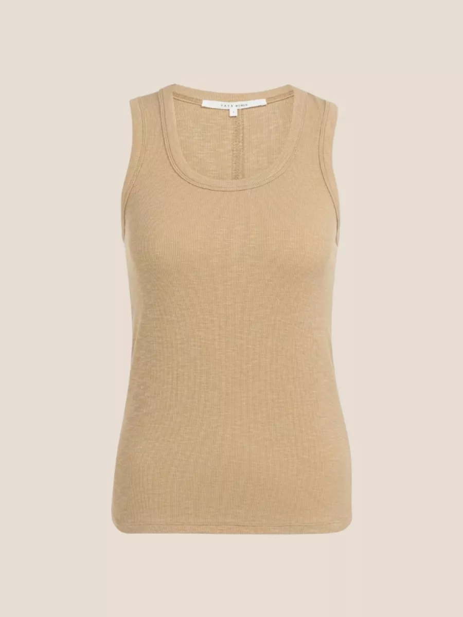 YaYa YAYA 01-729051-603 Geribd singlet Tan Brown