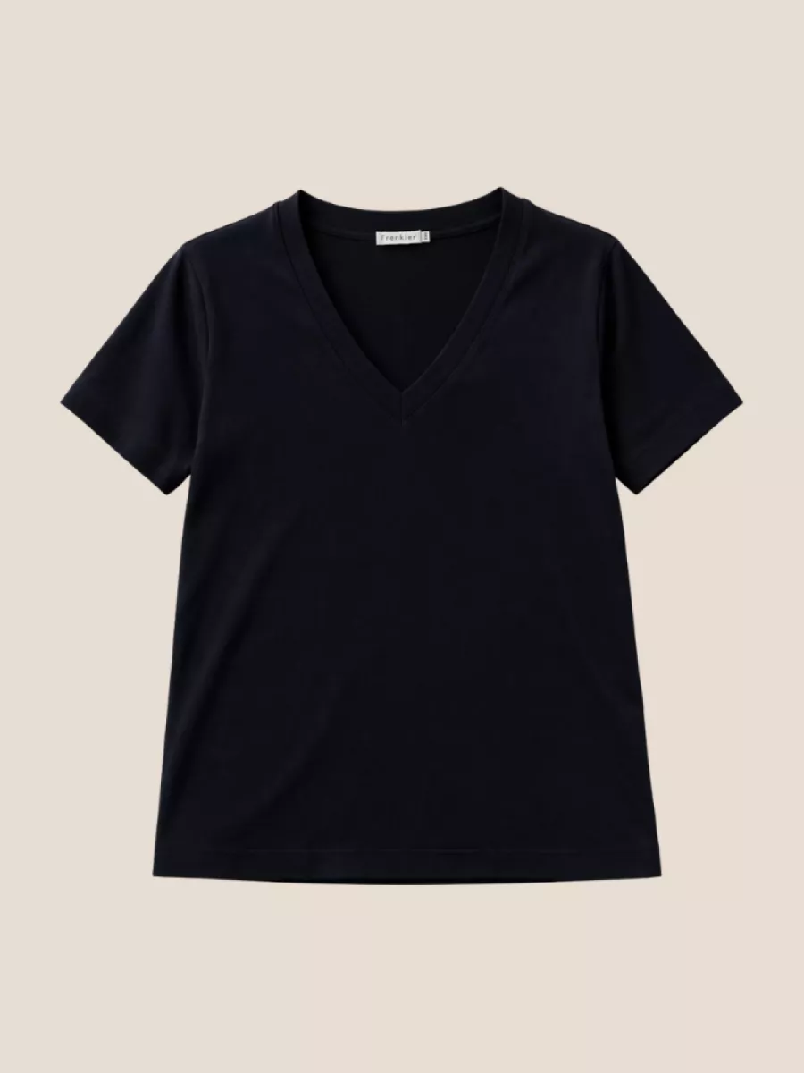 Frenkie Frenkie Marjon vhals shirt Navy