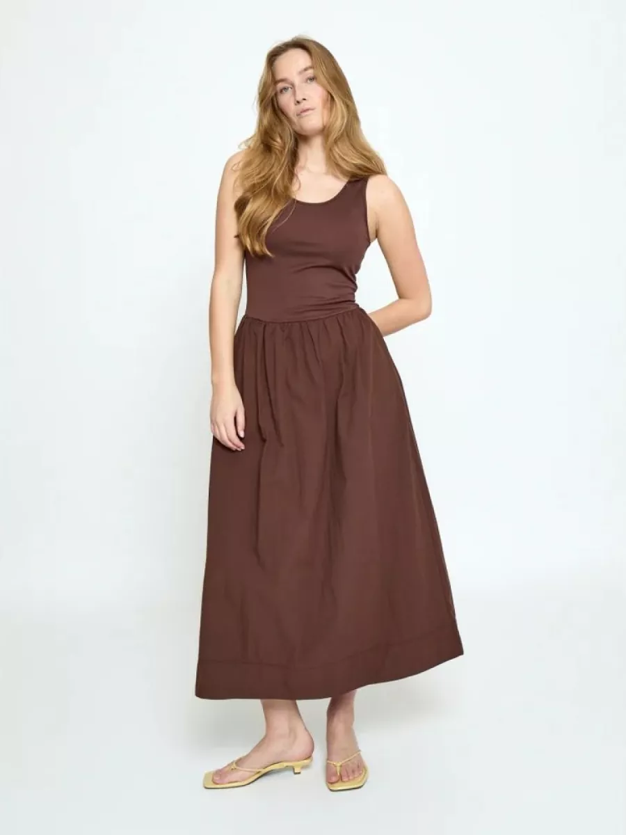 Minus Minus Marie midi dress Chestnut