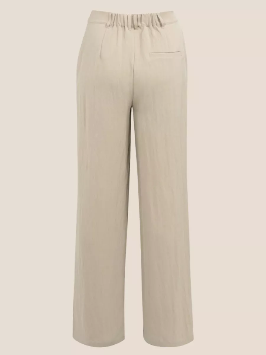 YaYa YAYA 01-301253-604 Geweven broek met wijde pijpen Crockery brown