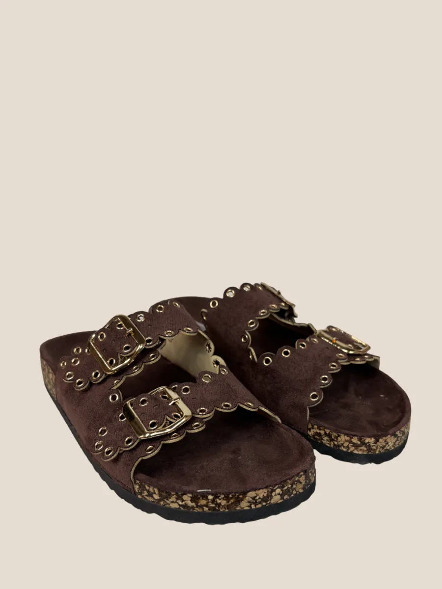 Frenkie Frenkie Billy slippers bruin
