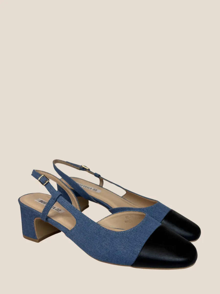 Frenkie Frenkie Coco sandalen met hak blauw