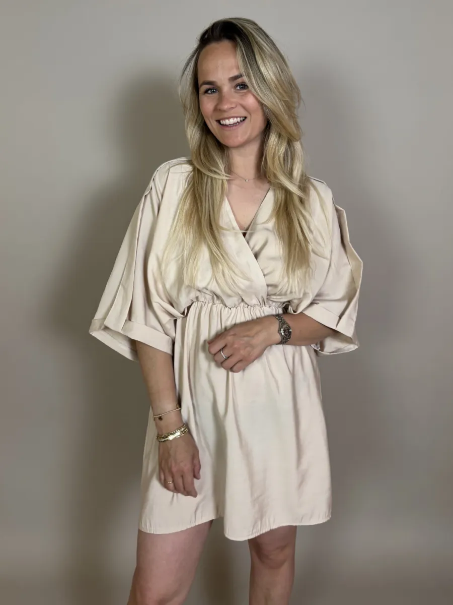 Frenkie Frenkie Romee jurk beige