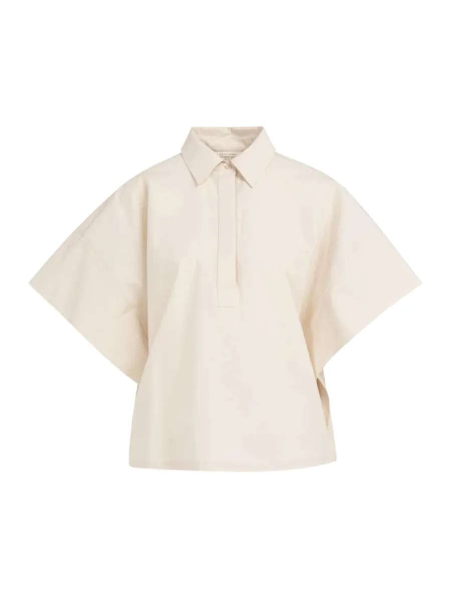 YaYa YAYA 01-201220-605 Oversized blouse met mouwdetail Off white