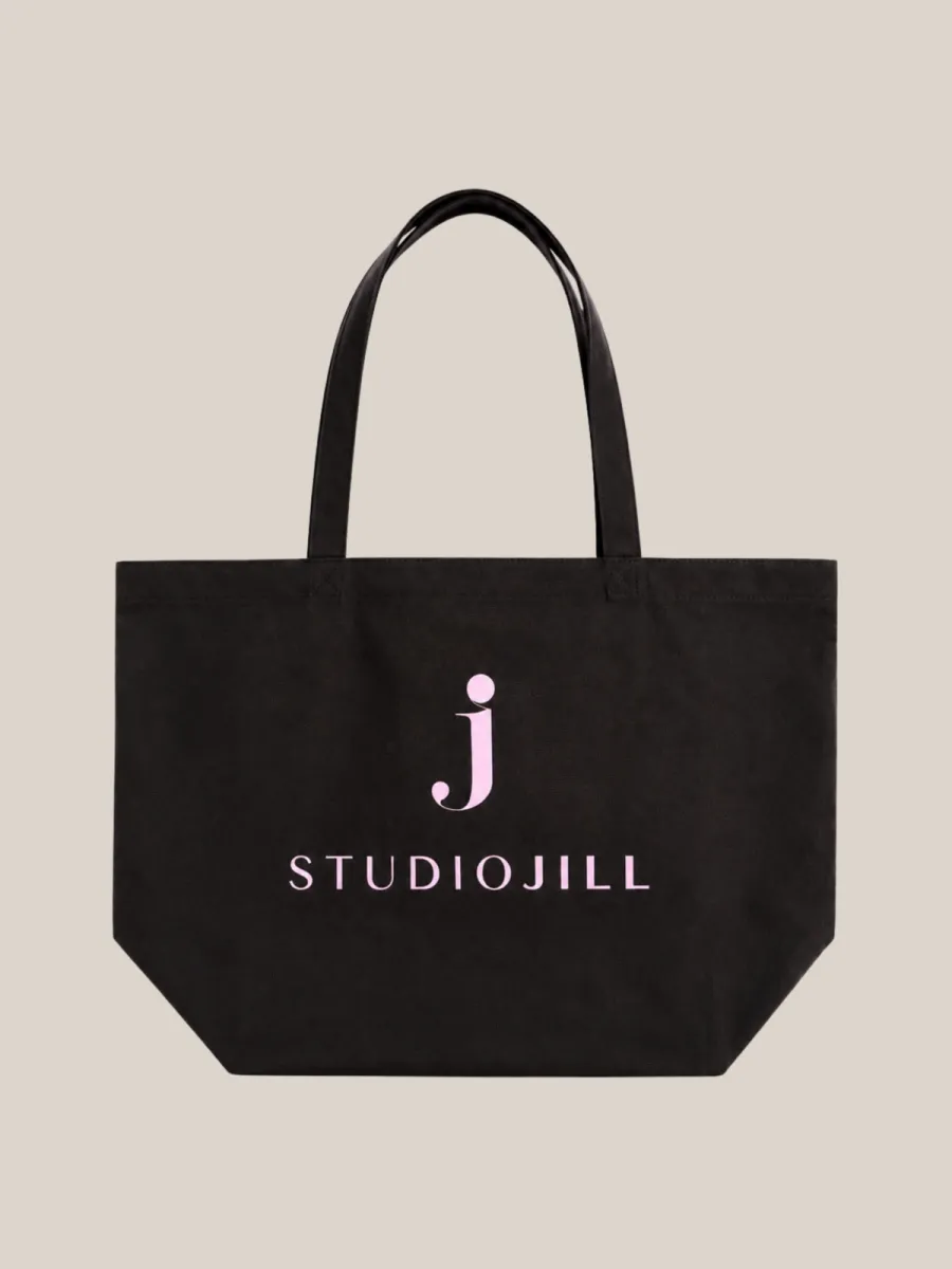 By Jill Canvas tas Studio Jill bruin/roze