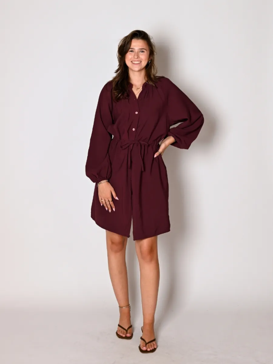 Frenkie Frenkie jurk Lisette bordeaux