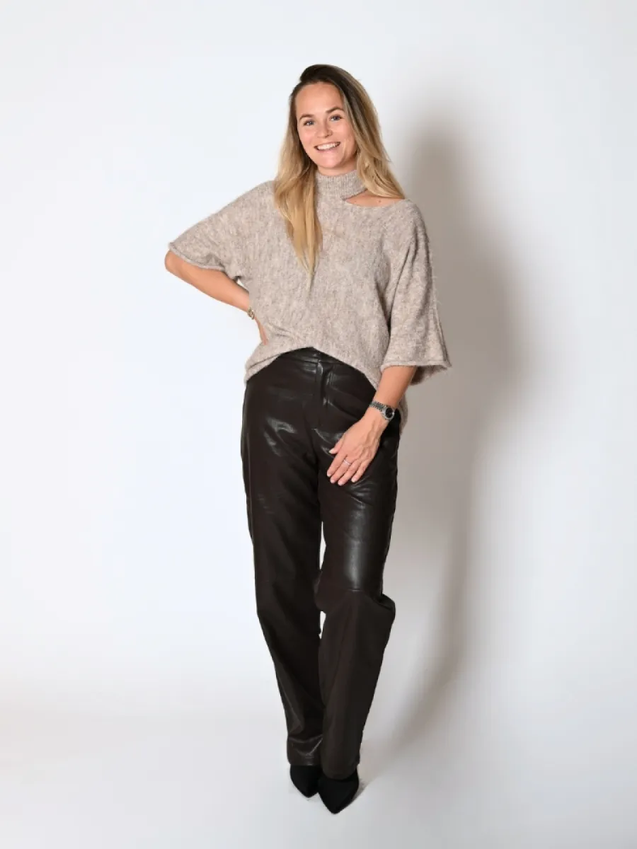 Ambika Vegan broek Lara bruin