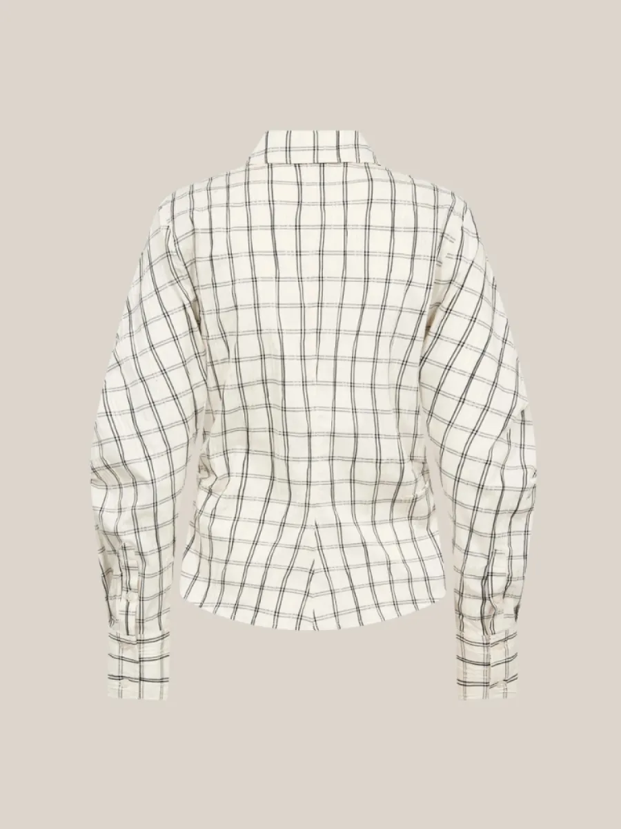 Co Couture Co'Couture Biso asym check shirt off white