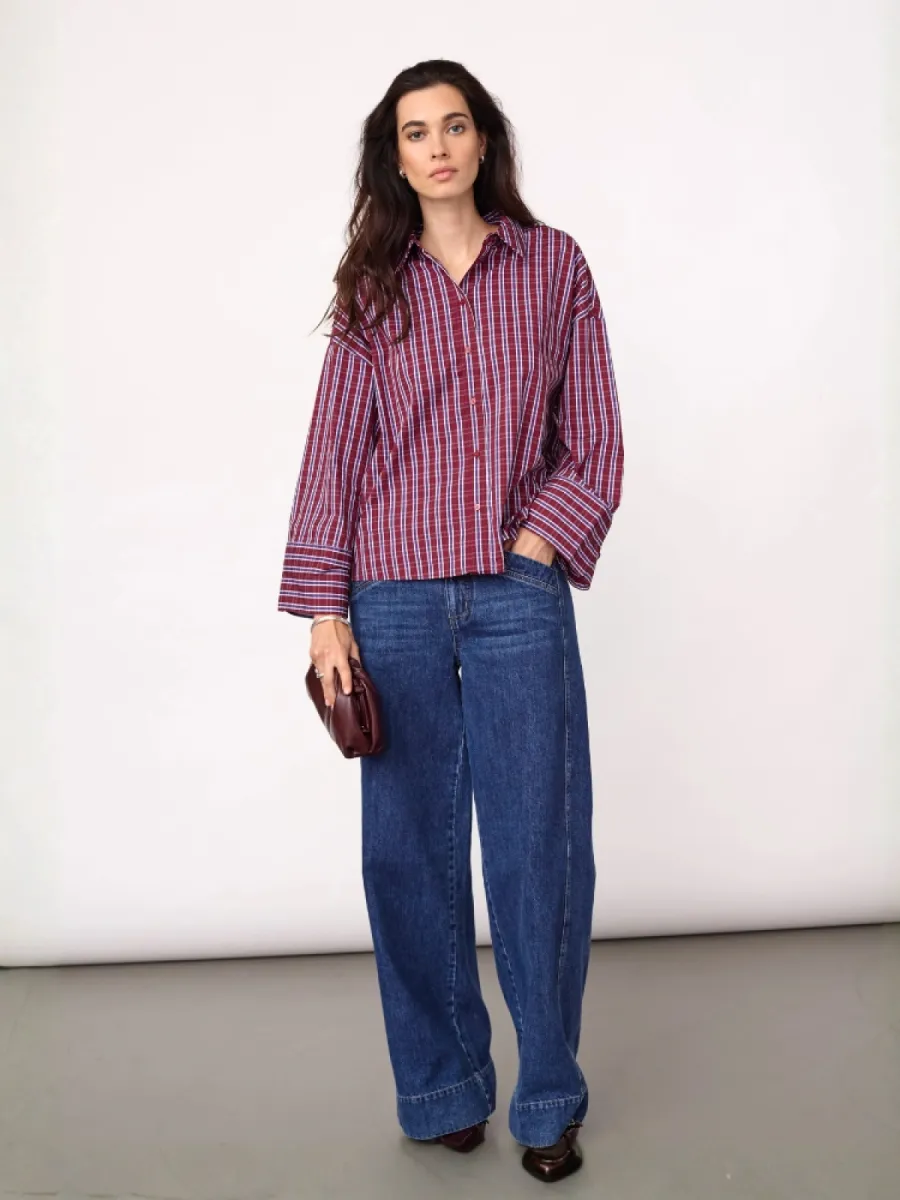 Co Couture Co'Couture Renee check cuff shirt rood
