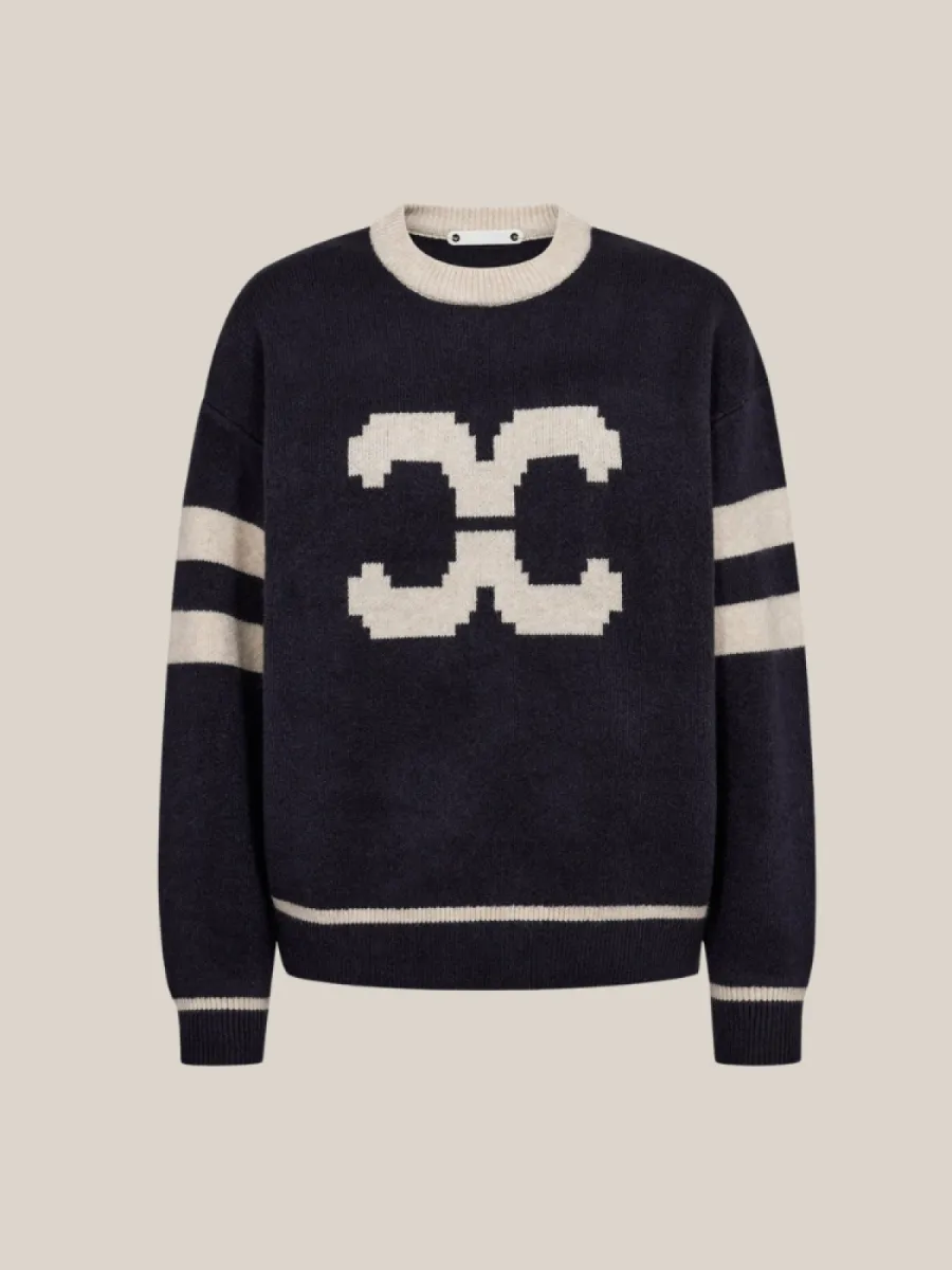 Co Couture Co'Couture Row coco logo knit navy