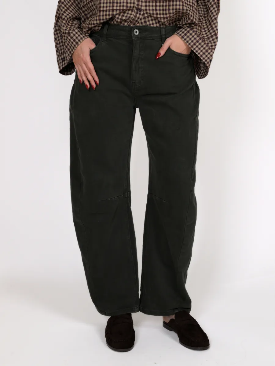 Frenkie Frenkie Barrel jeans Anika groen