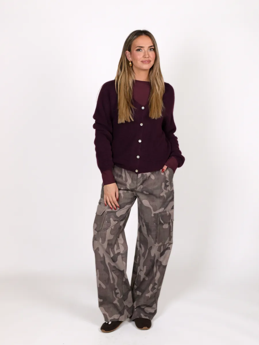Frenkie Frenkie camouflage broek Edith groen