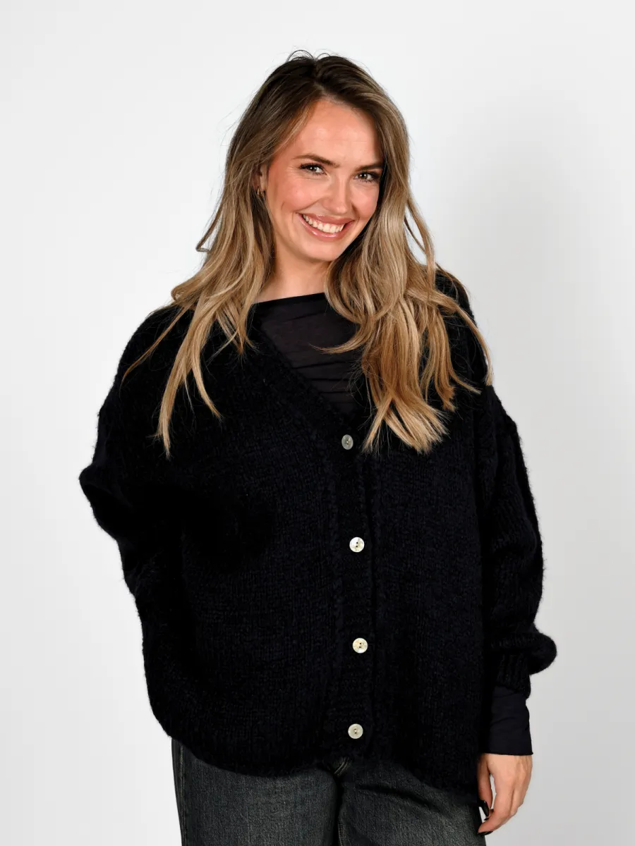 Frenkie Frenkie Gebreid Vest Jette Navy
