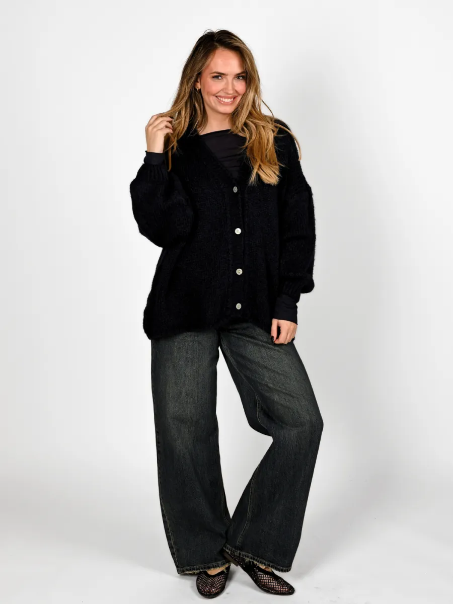 Frenkie Frenkie Gebreid Vest Jette Navy