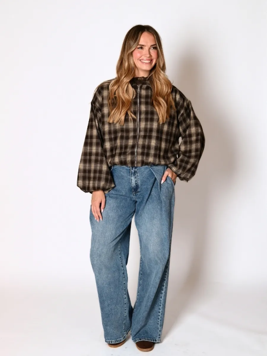 Frenkie Frenkie Ruit Bomber Daantje Bruin