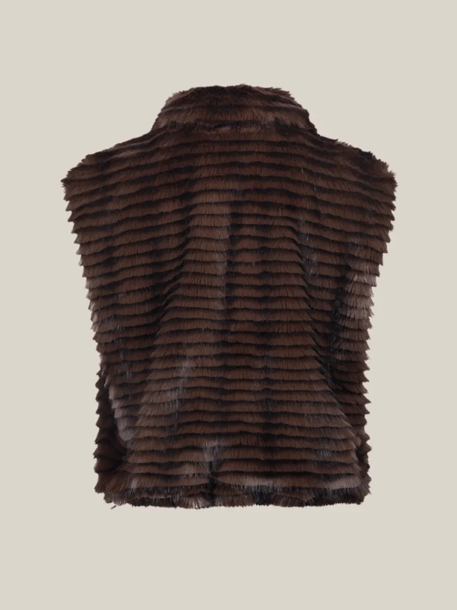 Nukus Nukus Harriet gilet zipper Chocolate