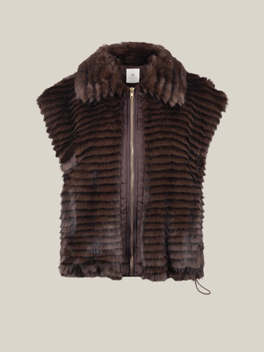 Nukus Nukus Harriet gilet zipper Chocolate
