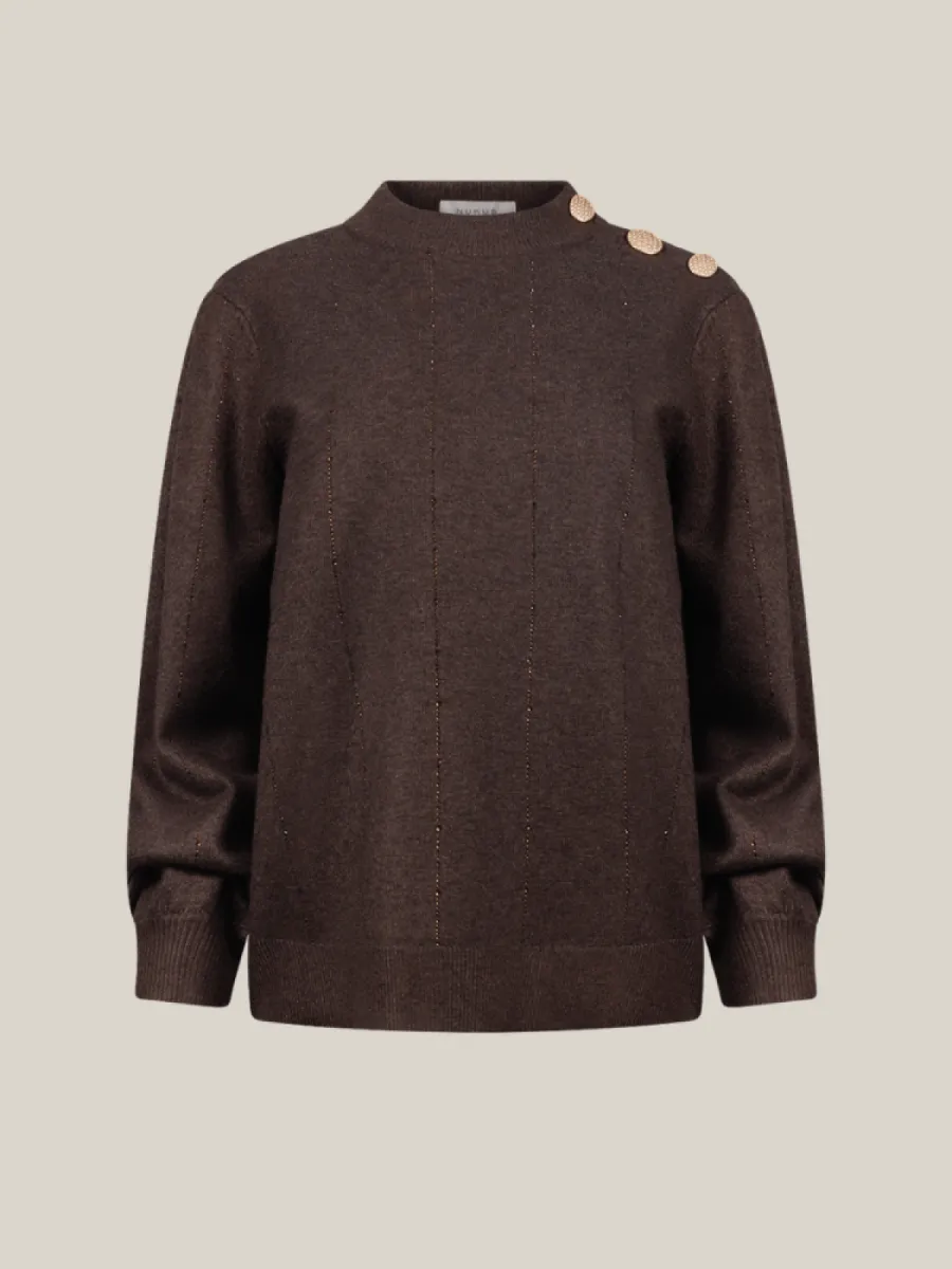 Nukus Nukkus Molly pullover strass Chocolate